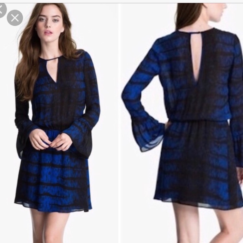 Parker bell sleeve mini dress XS